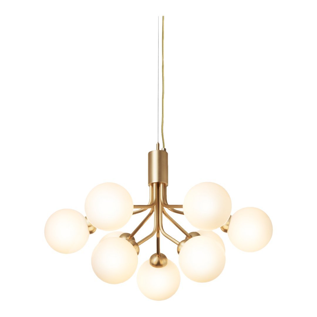 Apiales 9-Light Crystal Chandelier - Elegant Modern Ceiling Light Fixture for Dining Room, Bedroom, Living Room & Foyer Decor