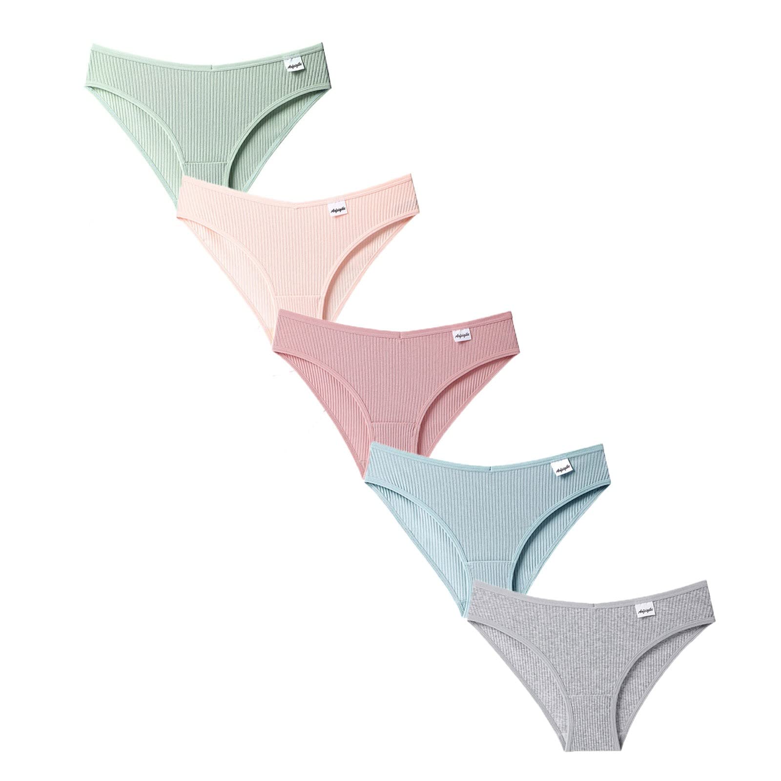 5-Pack Women's High Waisted Cotton Underwear - Soft Full Brief Panties for Ladies | Comfortable Everyday Wear, Workout & Sleep