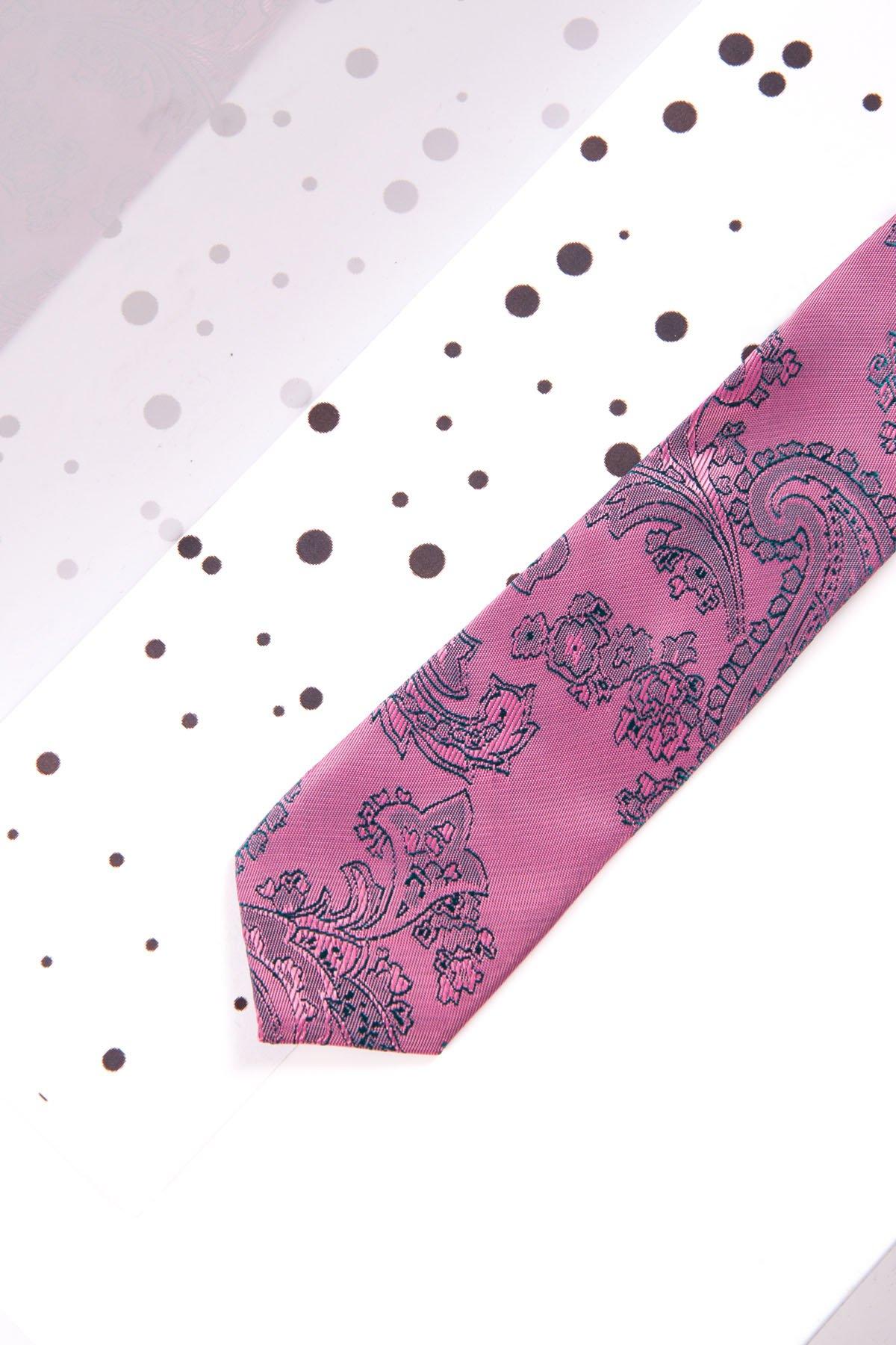 Pink Paisley Print Tie for Girls - Stylish Kids Necktie for School, Parties & Special Occasions