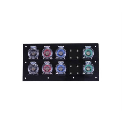 800 Amp Non-Metallic Male Double Set Screw 8-Position CAM Lock Panel - Ideal for Electrical Panel Installations & Industrial Power Distribution