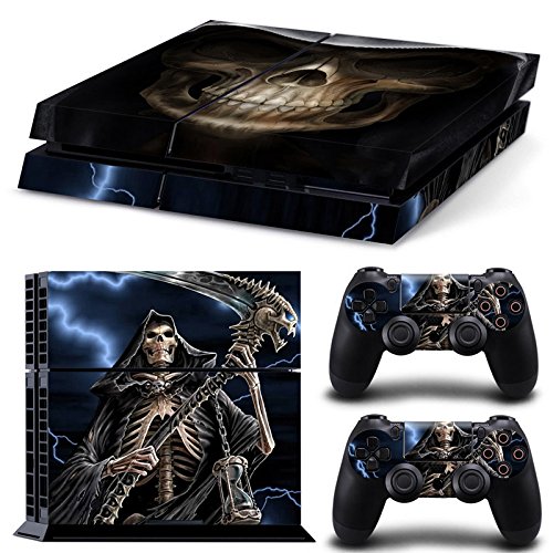 Gam3Gear Grim Reaper Vinyl Skin Sticker for PS4 Console & Controller (Not Compatible with PS4 Slim/Pro) - Protective Decal for Gaming Setup & Customization