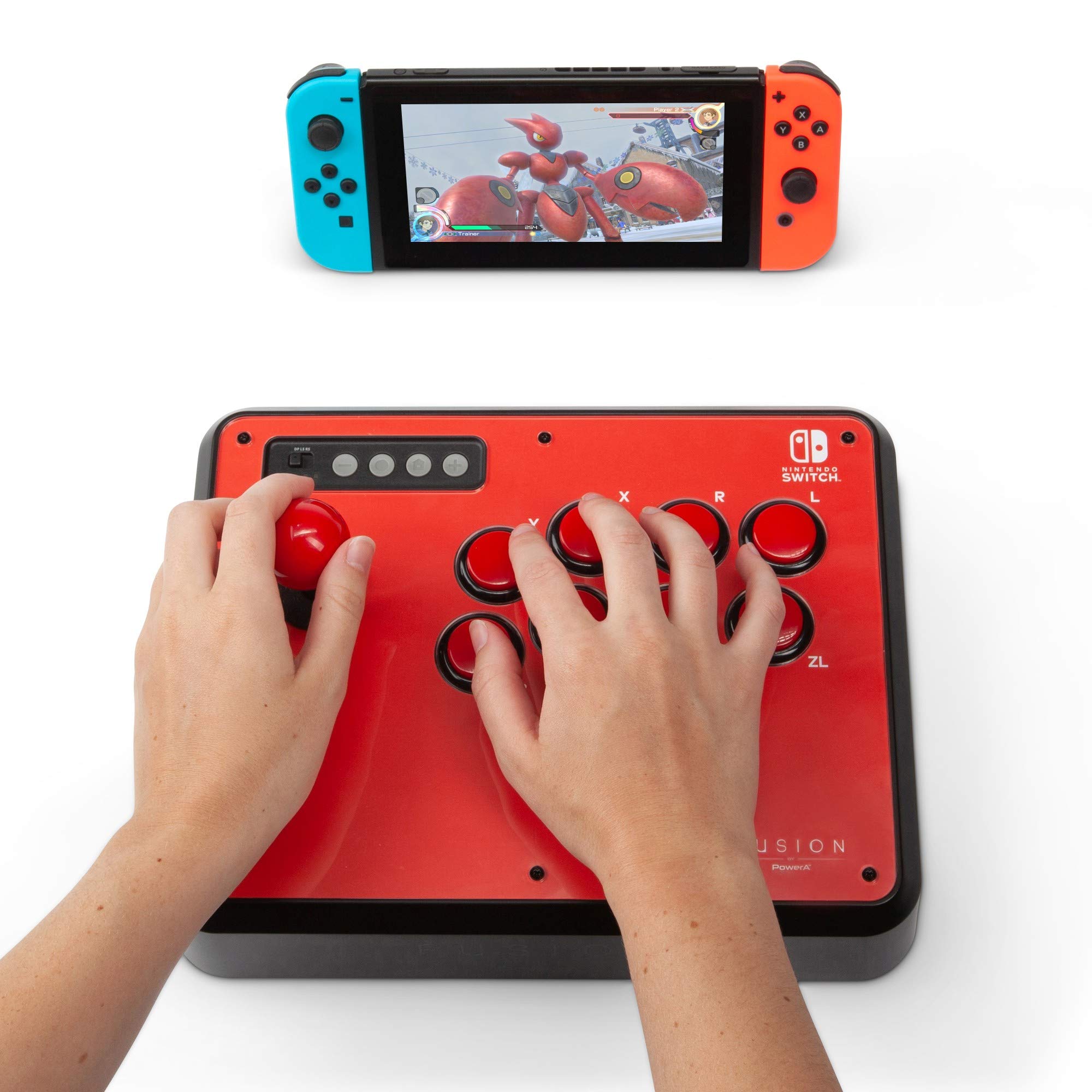 PowerA FUSION Wireless Arcade Fight Stick for Nintendo Switch & Switch Lite - Bluetooth Game Controller with 8-Way Joystick & Programmable Buttons - Perfect for Fighting Games, Retro Gaming & eSports Tournaments
