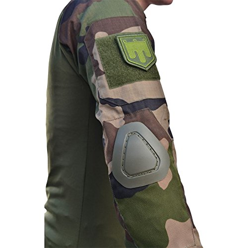 Mil-Tec Military Combat Shirt - CCE Camouflage Tactical Shirt for Outdoor, Airsoft & Hunting | Durable & Breathable Army Uniform for Men