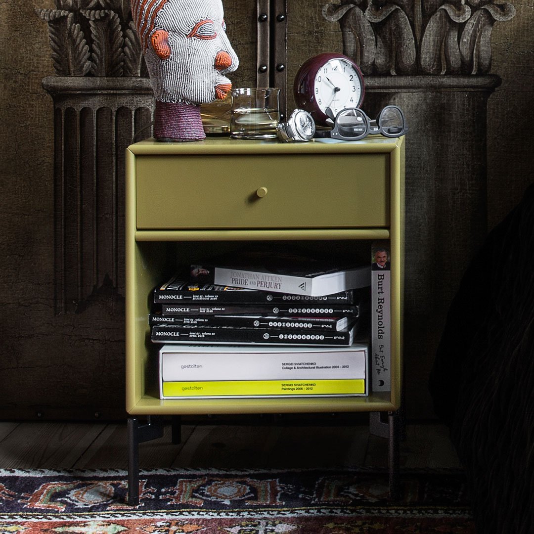 Modern Wooden Nightstand with Drawers and Legs - Stylish Bedside Table for Bedroom, Living Room, or Office - Perfect for Storage and Decor