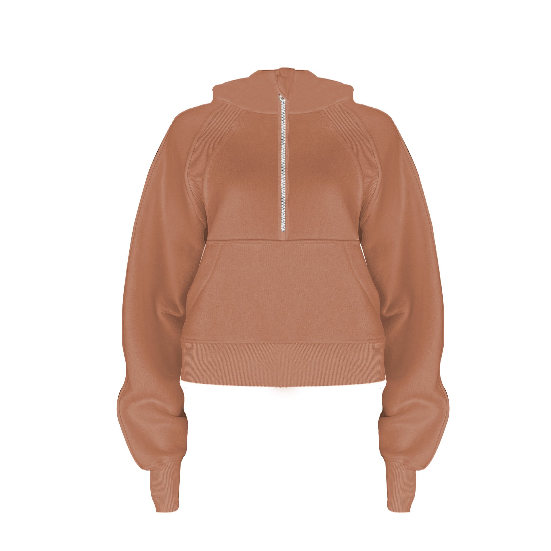 Women's Half Zip Hooded Sweatshirt - Loose Fit Fleece Pullover for Autumn Winter - Anti-Wrinkle Warm Workout Top for Running, Yoga & Outdoor Activities
