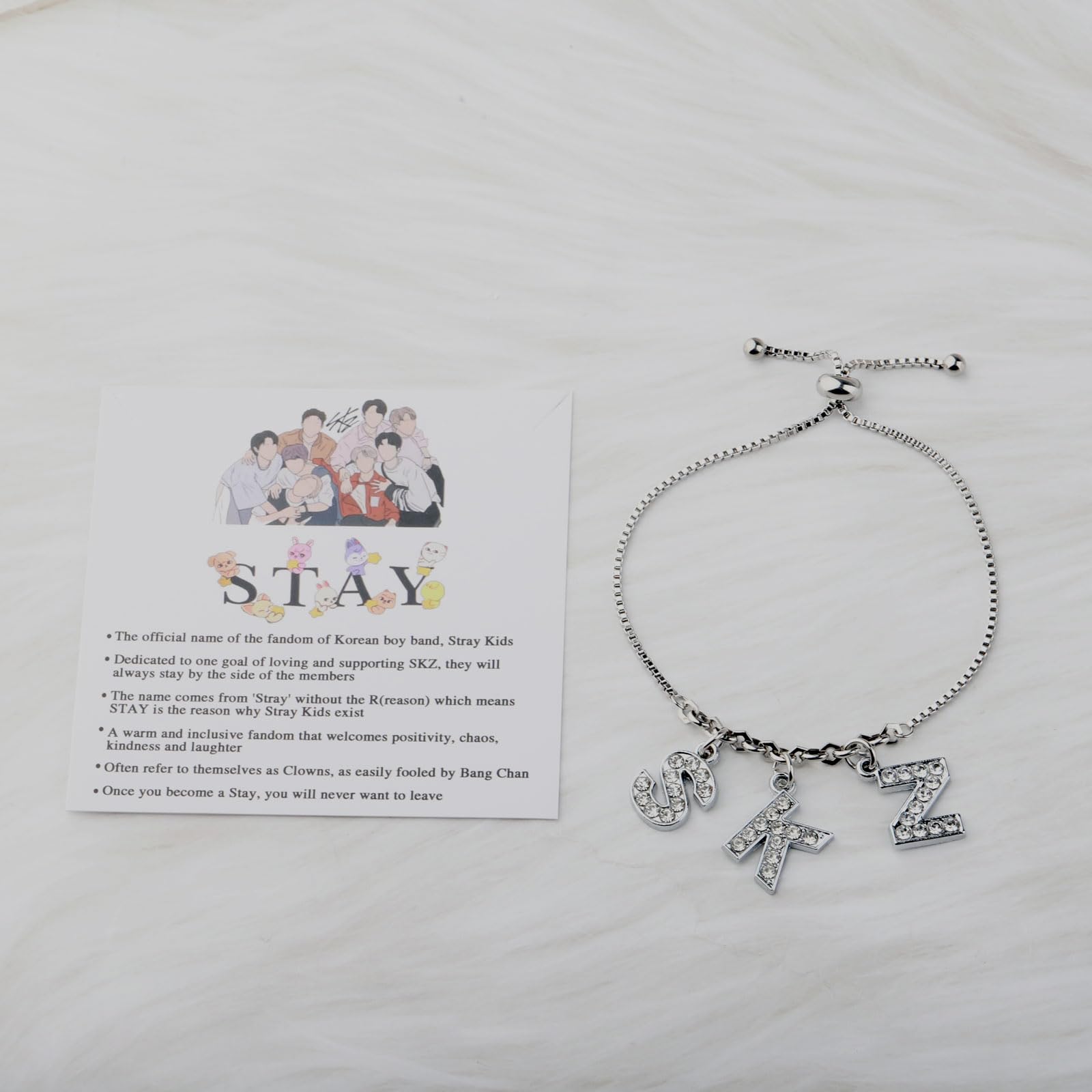 K-POP Boy Group Gift Set - SKZ STAY Keychain & Bracelet Jewelry for Fans - Perfect for Concerts, Fan Meetings & Daily Wear