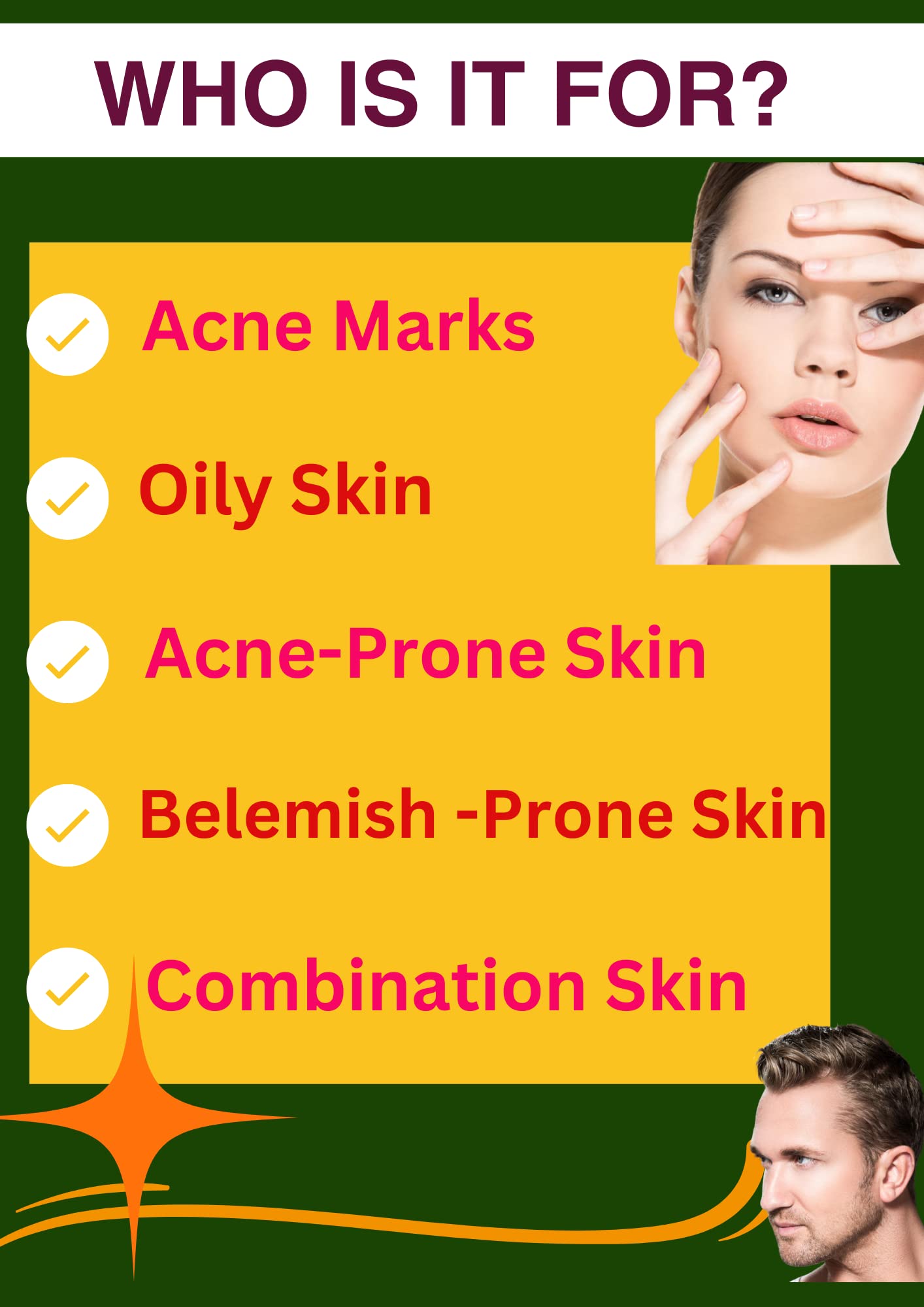 Ever Secret 10% Niacinamide Face Serum for Acne Marks & Blemish Removal - Oil Balancing Hyaluronic Acid Serum for Clear Skin - Anti-Acne Treatment for Dry, Oily & Acne-Prone Skin (30ml) - Perfect for Daily Skincare Routine & Post-Acne Care