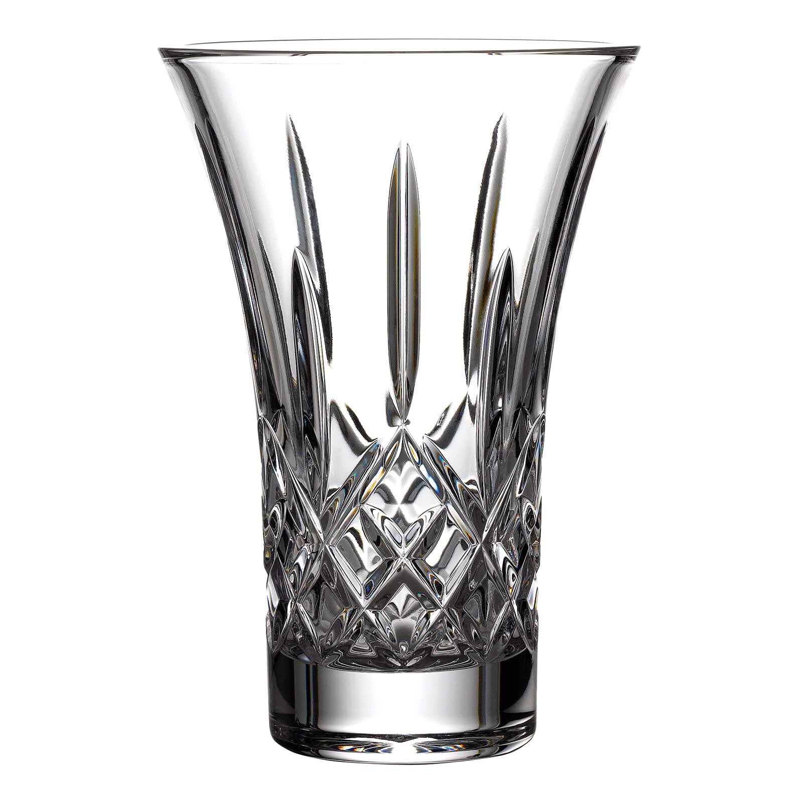 Waterford Lismore 8-Inch Clear Crystal Vase - Elegant Floral Centerpiece for Weddings, Home Decor & Gift Giving