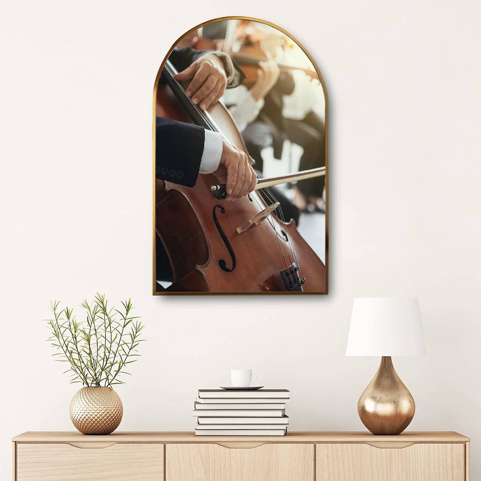 Large Framed Canvas Wall Art - Minimalist Cello Player Hands Close-Up Painting for Living Room, Bedroom & Office Decor | Aesthetic Music Theme Home Artwork | Perfect for Musicians' Gifts & Modern Interior Design