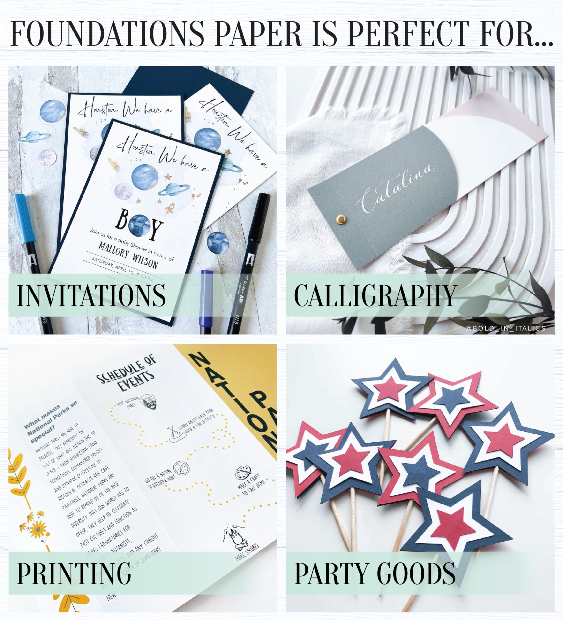 Premium 100% Recycled Whitewash Cardstock Paper - 25 Sheets, 12
