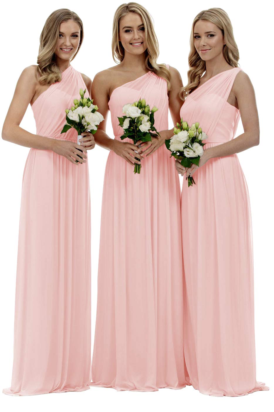 BOLENSYE Women's One Shoulder Ruched Bridesmaid Dress | Elegant Evening Gown for Weddings, Prom & Formal Events | Plus Size Cocktail Party Dress