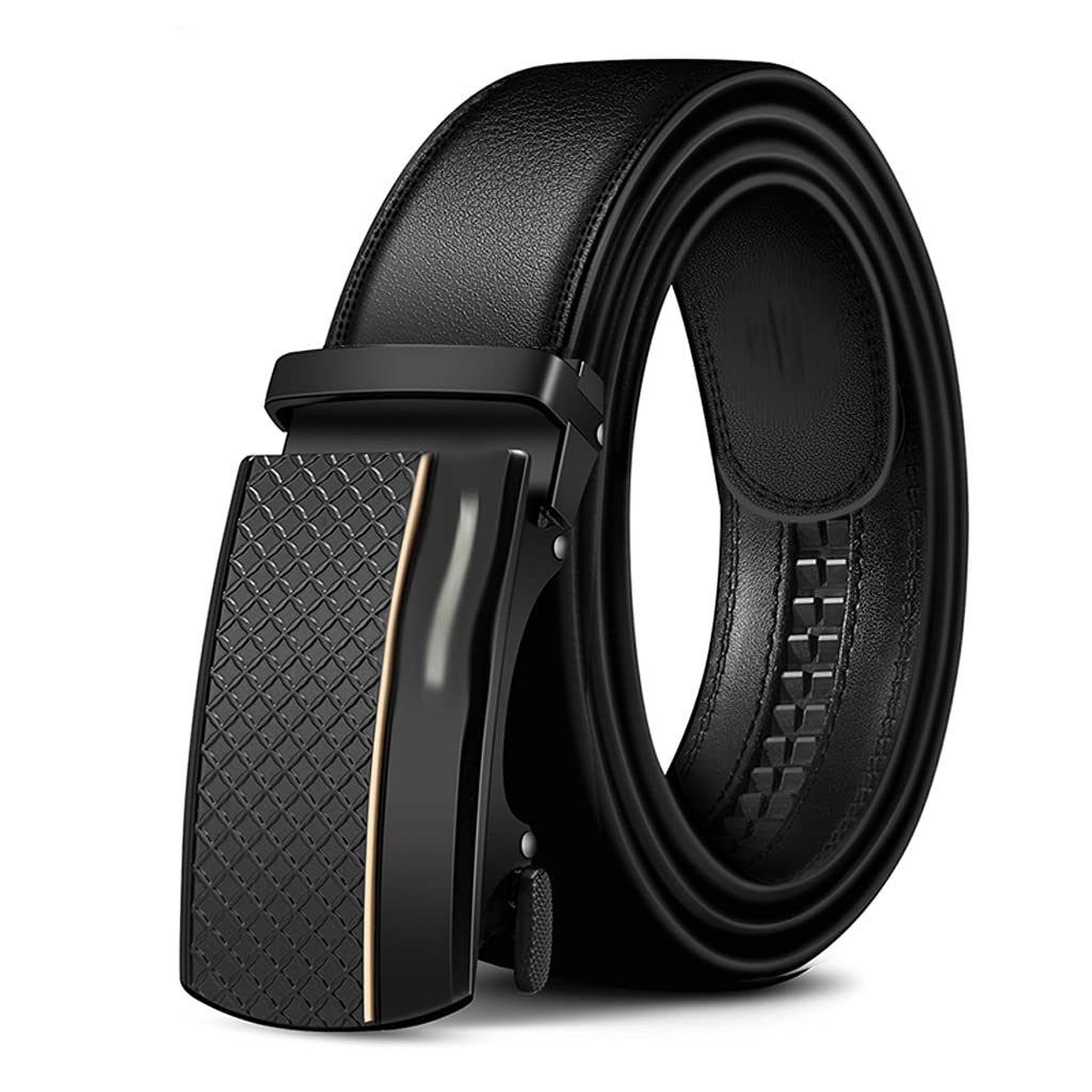 Premium KAPOHU Genuine Leather Automatic Men's Belt - Adjustable No-Hole Design for Business & Casual Wear - Perfect for Office, Wedding & Everyday Use