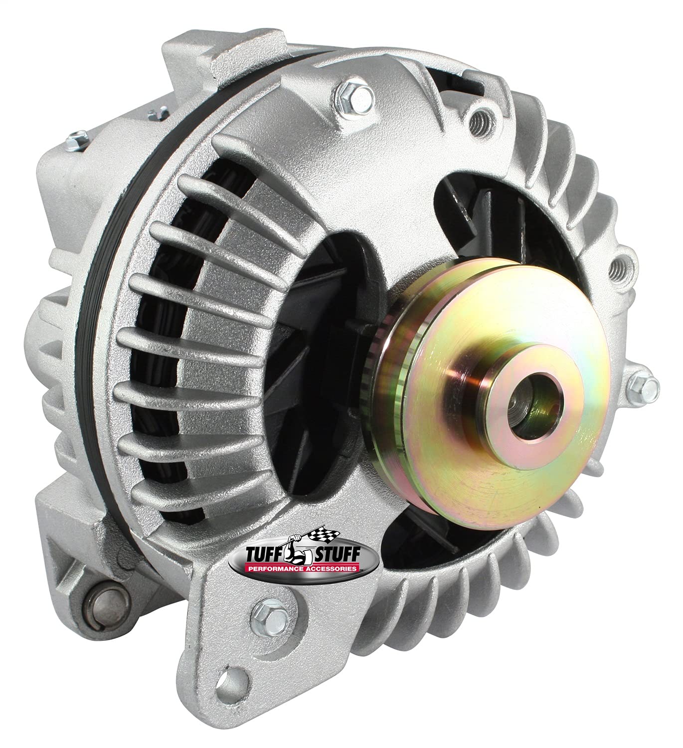 Tuff Stuff New 60 AMP Alternator for 1961-1985 Vehicles - Cast Single Pulley Replacement Part | Perfect for Classic Car Restoration & Engine Upgrades