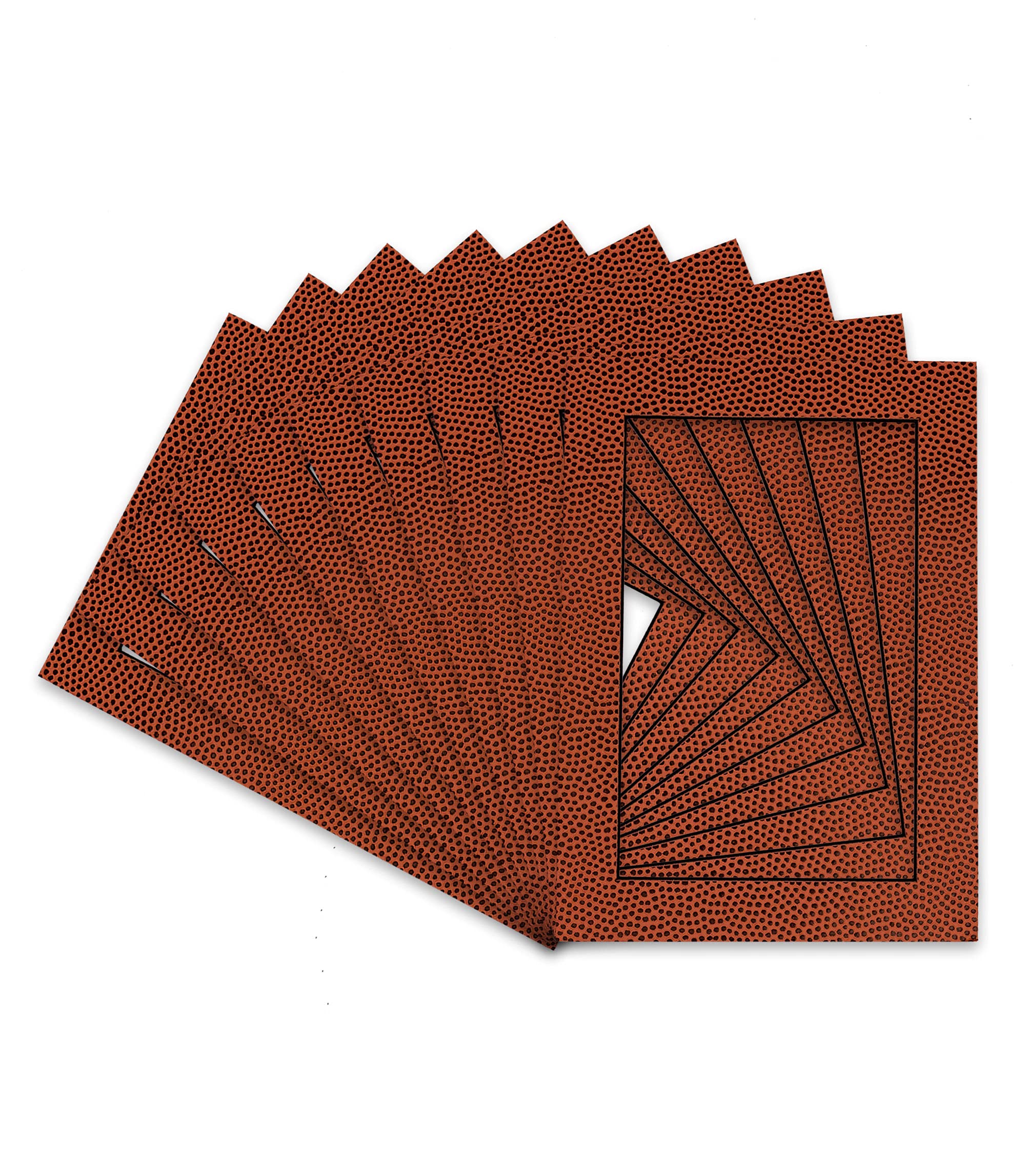 12x16 Inch Acid-Free Picture Matboard - Precut Football Texture Photo Mat for 8x12 Inch Frames (Pack of 25) with Backing Boards & Clear Bags - Perfect for Sports Memorabilia Display, Home Decor, and Art Gallery Presentations