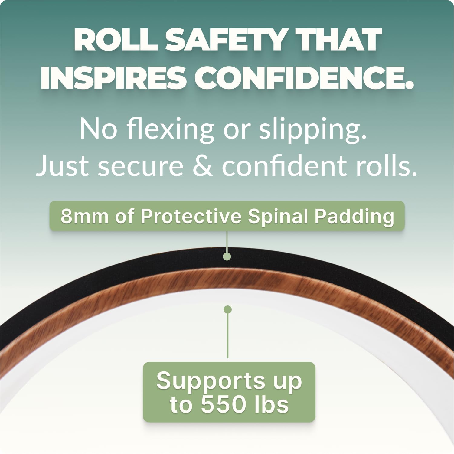 UpCircleSeven Back Roller & Yoga Wheel for Pain Relief - Therapeutic Spine Stretcher for Lower & Upper Back Stiffness - Improve Mobility, Flexibility & Posture Alignment - Perfect for Yoga, Pilates & Home Workouts