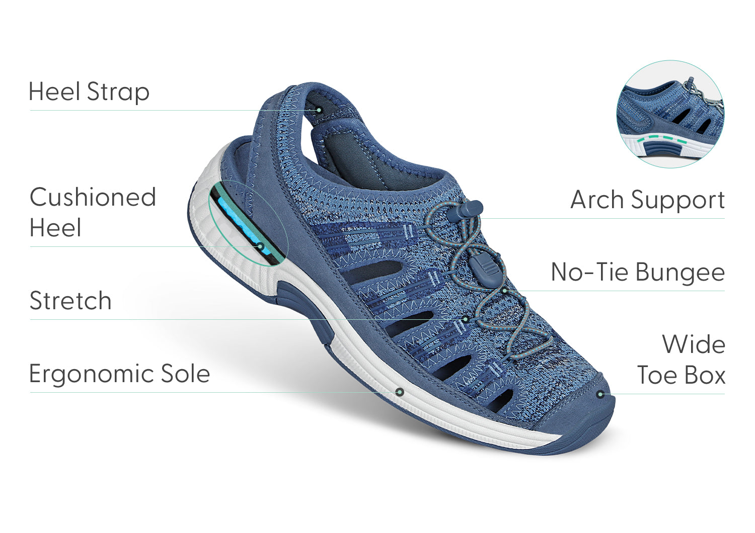 Laguna Women's Blue Sandals - Comfortable Beach & Casual Walking Shoes for Summer Outings