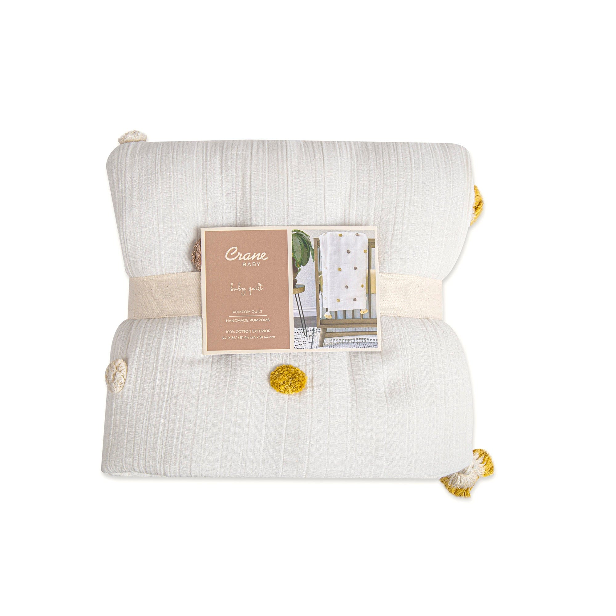 Cozy Crane Kendi Pom Pom Blanket - Soft & Warm Knitted Throw for Couch, Bed, Sofa - Perfect for Home Decor, Gifts, and Winter Snuggling