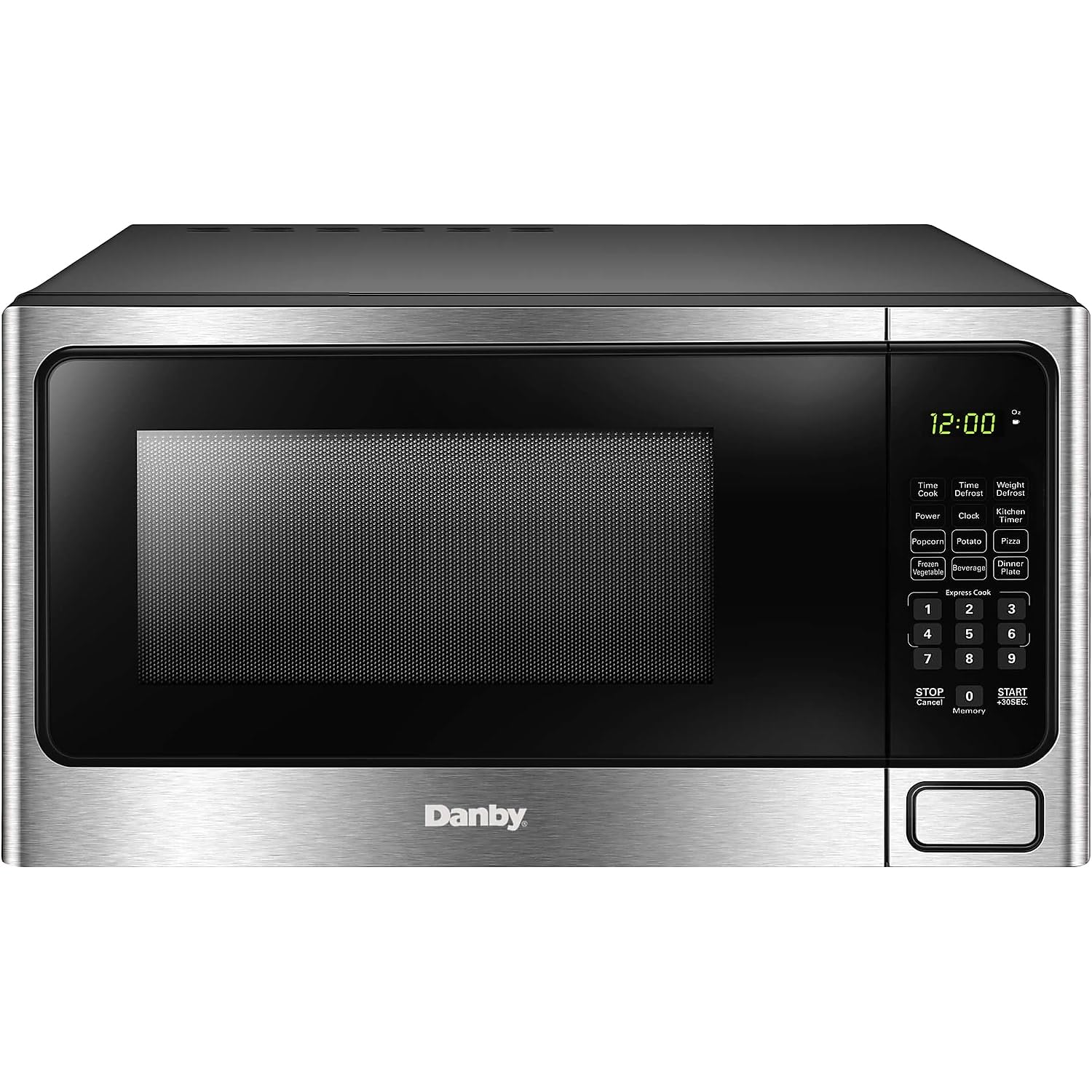 Danby DDMW1125BBS 1.1 Cu. Ft Compact Countertop Microwave Oven - Stainless Steel Design for Small Kitchens, Dorms & Office Spaces