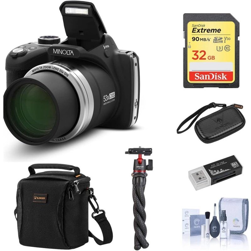 Minolta MN53Z 16MP Full HD Digital Camera with 53X Optical Zoom, WiFi, 2.7