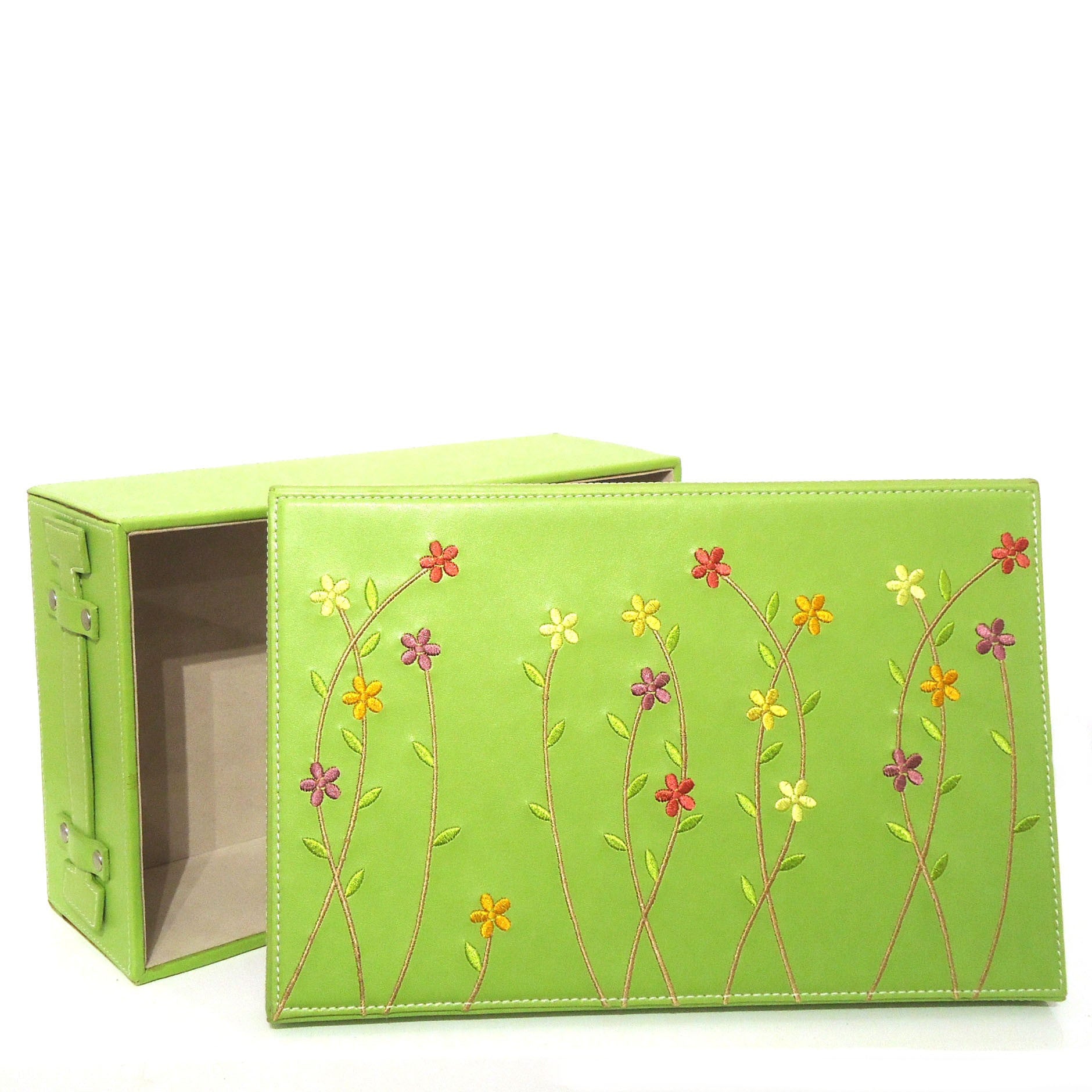 Embroidered Fabric Storage Box - Small Decorative Organizer for Jewelry, Keepsakes & Home Decor - Perfect for Bedroom, Bathroom & Closet Organization