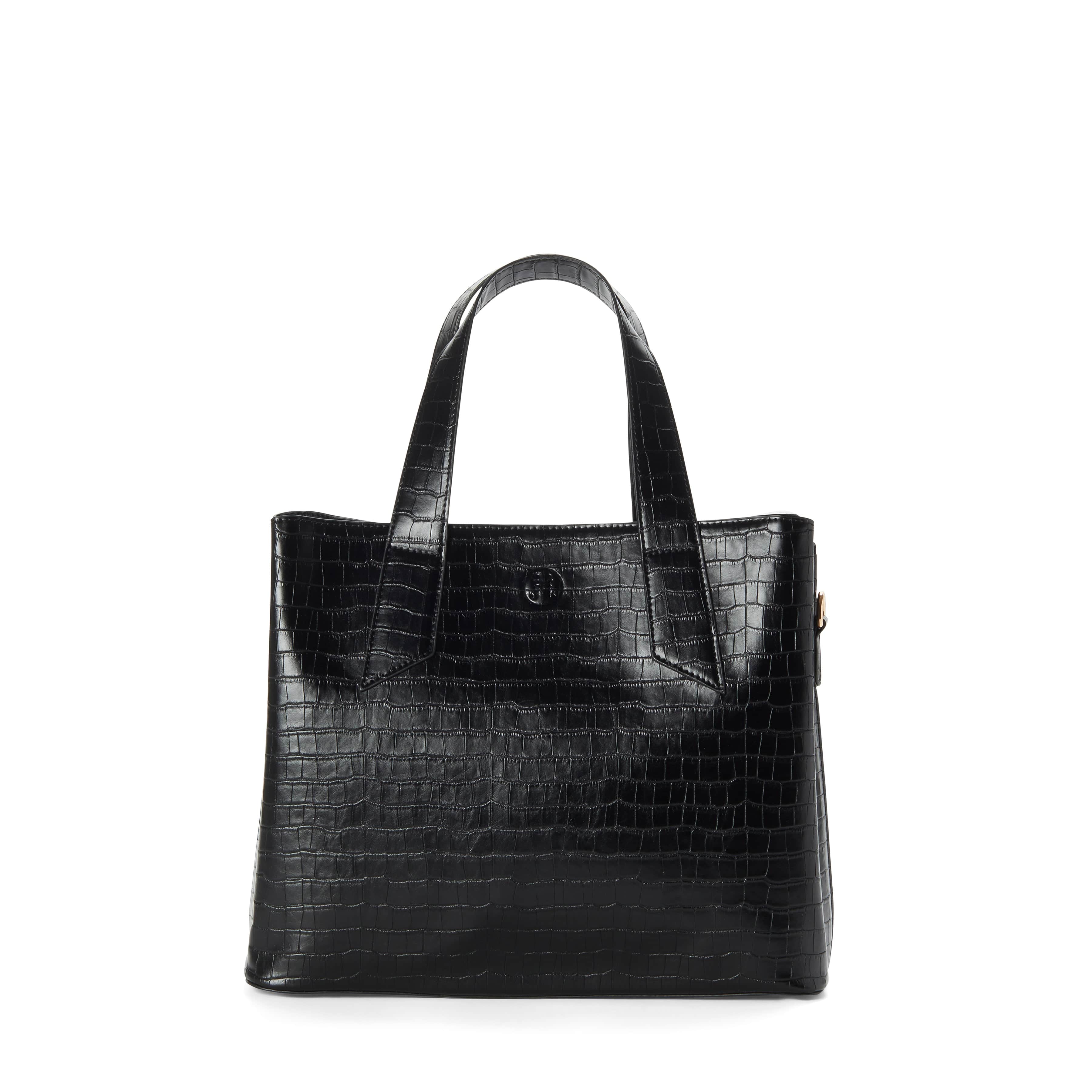 Ariana Vegan Leather Shoulder Tote Bag for Women | Cruelty-Free Croc Embossed Handbag | Multiple Colors | Perfect for Work, Travel & Everyday Use