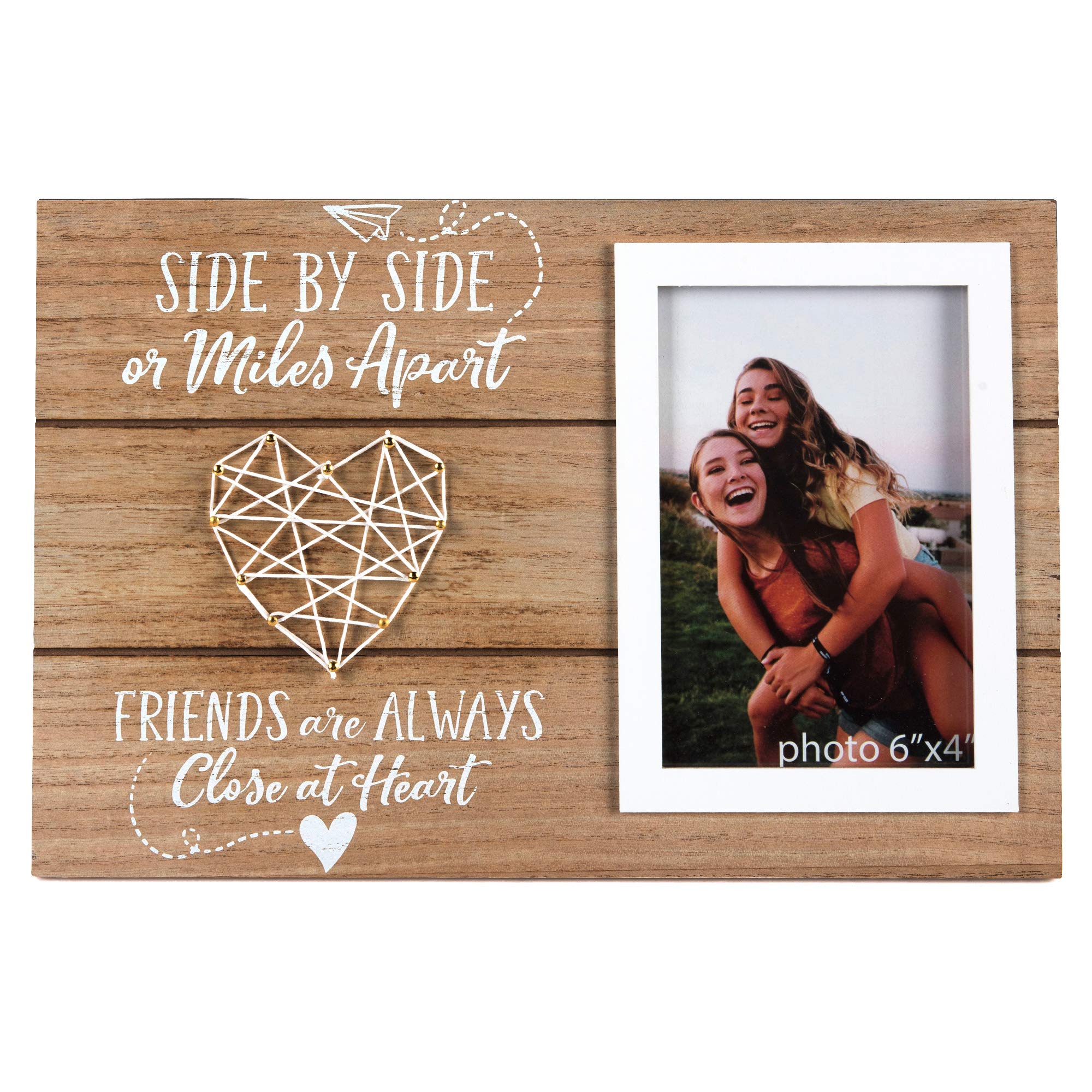 Best Friends Picture Frame Gift - Long Distance Friendship Gifts for BFF - 6x4 Inch Cute Photo Frame for Women, Besties, and Best Friends - Perfect for Birthdays, Anniversaries & Home Decor