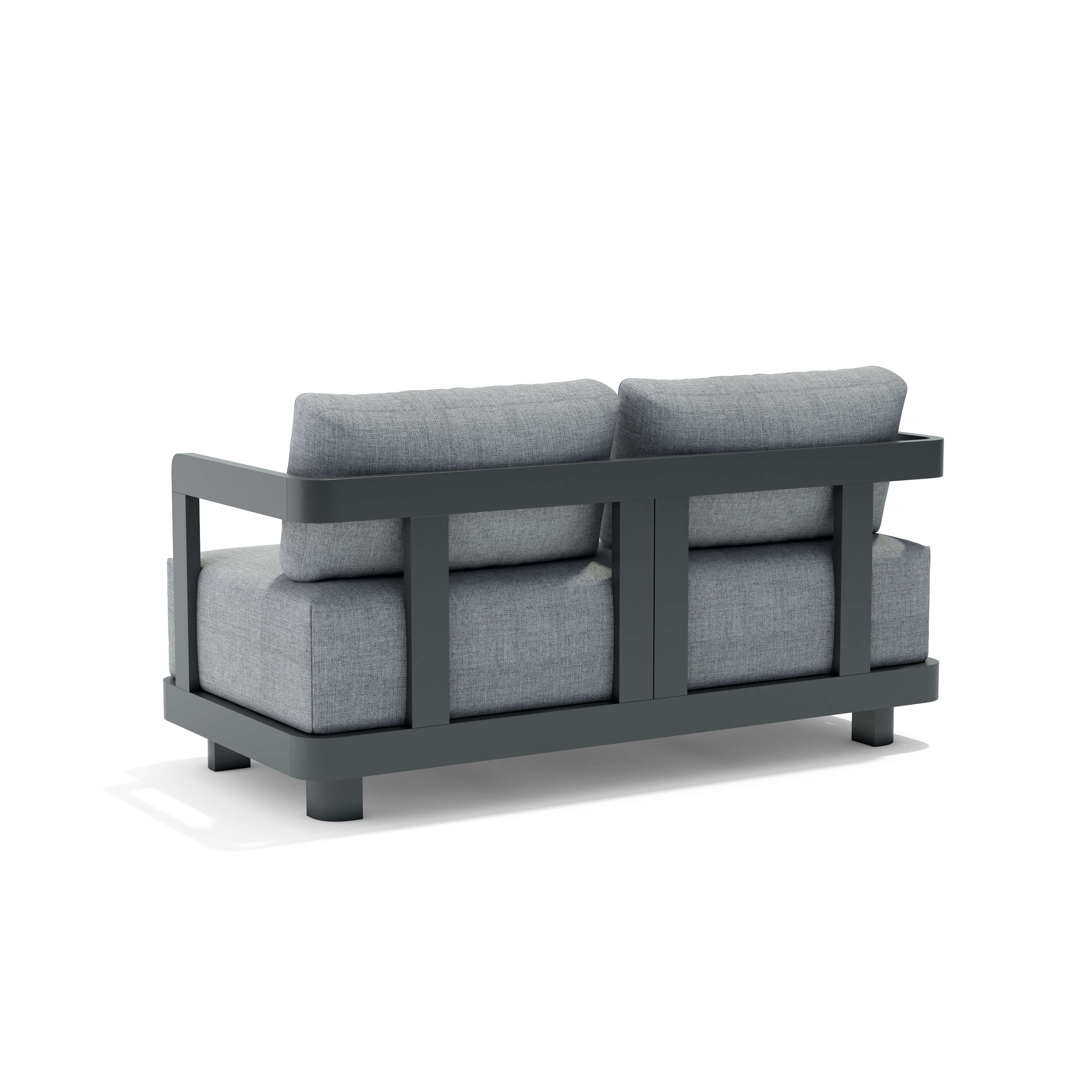 Granada Deep Seating Aluminum Loveseat - Outdoor Patio Furniture Set for Garden, Poolside & Backyard Relaxation