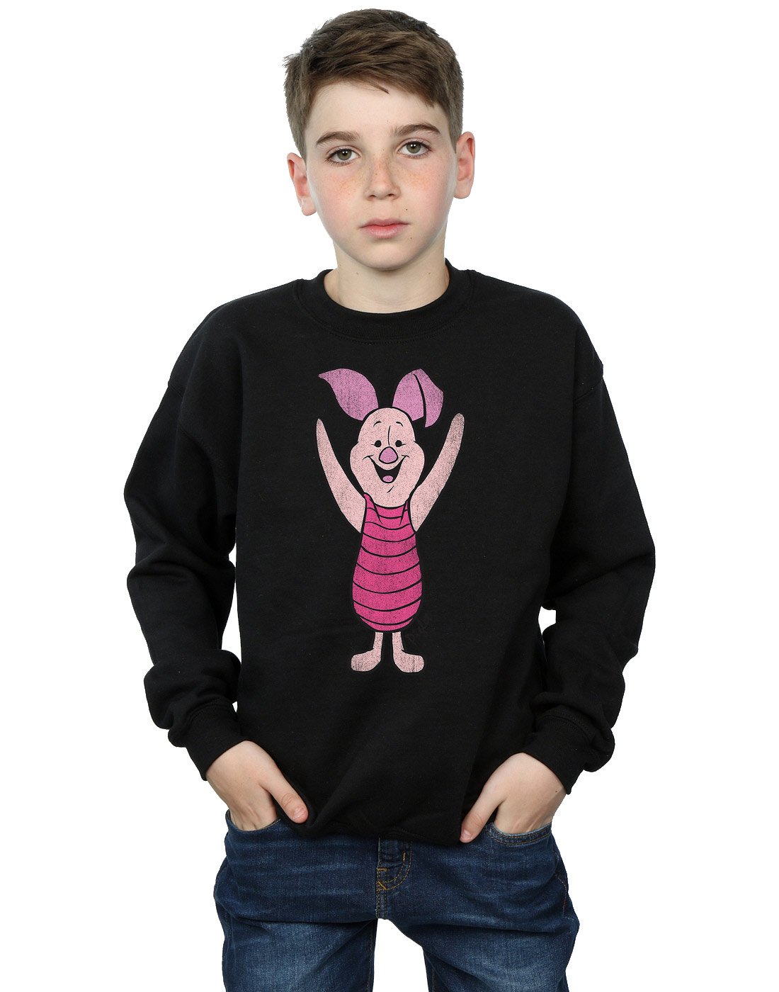 Disney Boys Winnie The Pooh Classic Piglet Sweatshirt - Cute Cartoon Character Hoodie for Kids, Soft Cotton Pullover for Playdates & Family Outings