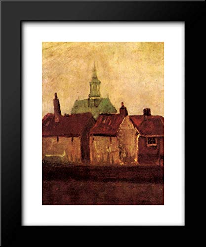 Vincent van Gogh Framed Art Print - The Hague Old Houses & New Church 20x24 Inch - Perfect for Home Decor, Office Wall Art & Gift Ideas