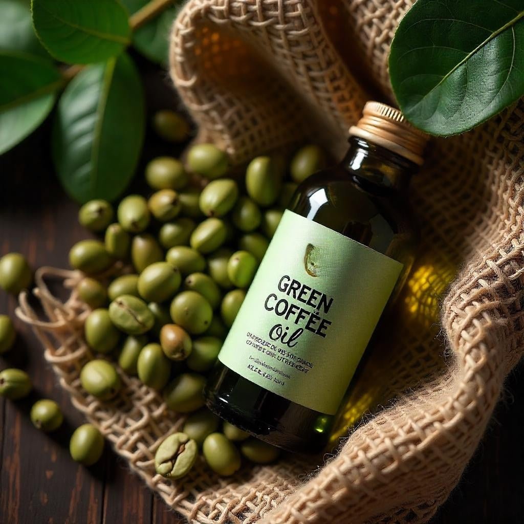Organic Green Coffee Oil for Skin & Hair Care - Natural Antioxidant & Moisturizer for DIY Beauty, Massage & Aromatherapy
