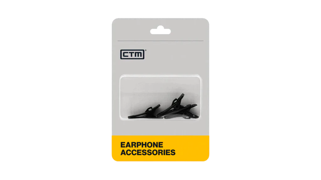 CTM IEM Belt or Lapel Cable Clip - 3-Way Adjustable Microphone Holder for Musicians, Singers & Performers - Perfect for Live Shows, Studio Recording & Public Speaking