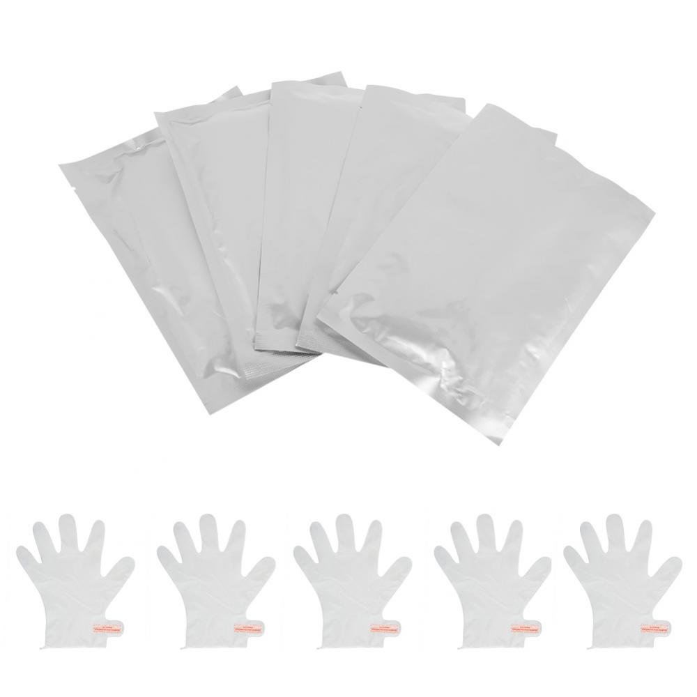 Moisturizing Gloves for Hands & Feet - 5-in-1 Smoothing, Whitening & Anti-Wrinkle Treatment - Exfoliating Peel Mask for Dry Skin Care | Perfect for Overnight Hydration & Spa Treatments