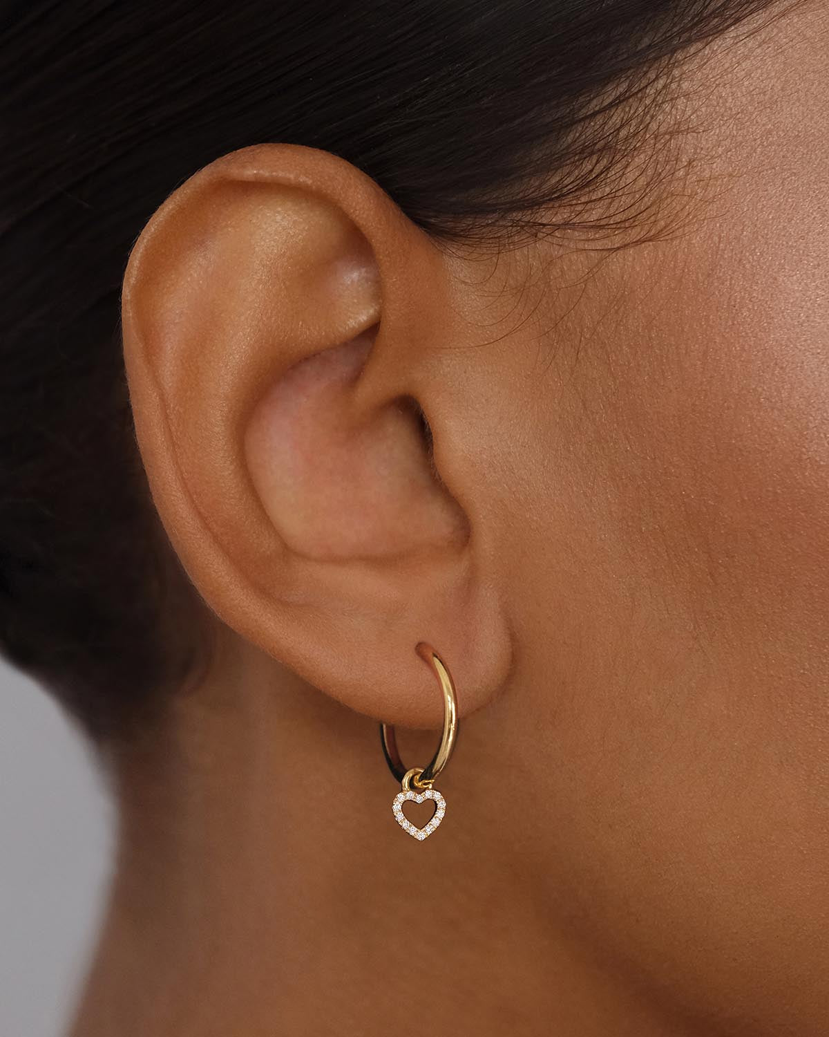 14K Solid Gold Eternal Love Diamond Hoop Earrings for Women - Classic Dainty Huggie Hoops for Everyday Wear & Special Occasions