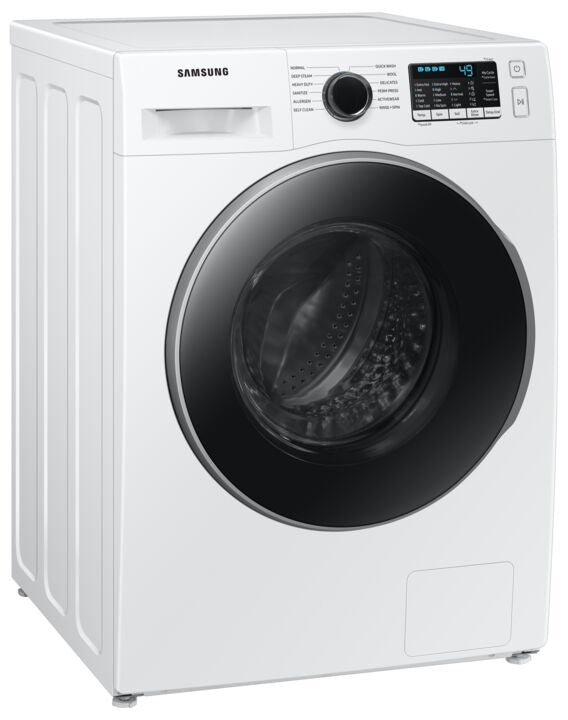 Samsung 2.9 cu. ft. White Front Load Washing Machine with SuperSpeed & Steam Wash - WW25B6800AW/AC - Perfect for Small Laundry Rooms & Apartments