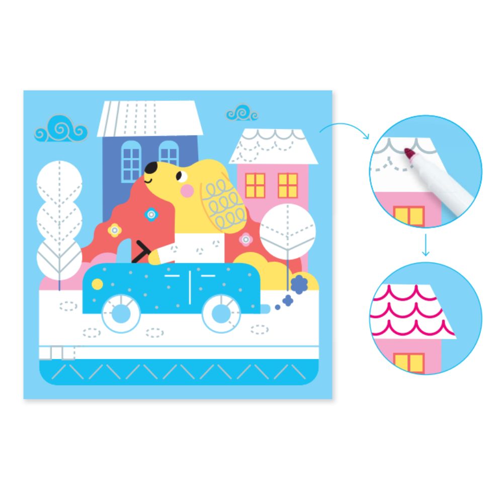 Janod Kids Craft Kit for Ages 5+ - Creative Drawing & Art Set for Children - Perfect for Birthday Gifts, Classroom Activities & Home Art Projects