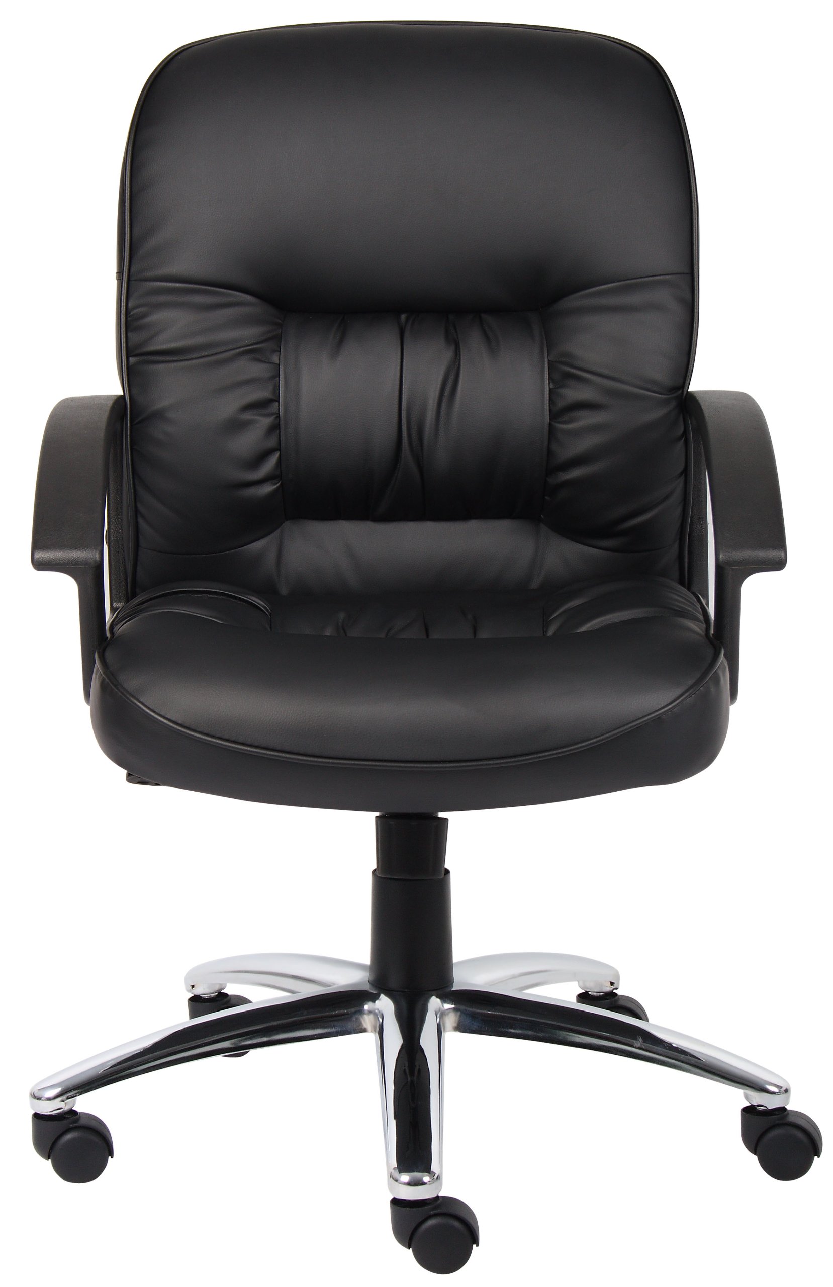 Premium Executive Office Chair - Ergonomic High Back Leather Chair for Home & Business Use - Adjustable Swivel Task Chair with Lumbar Support - Ideal for Long Hours of Comfortable Seating (Black)