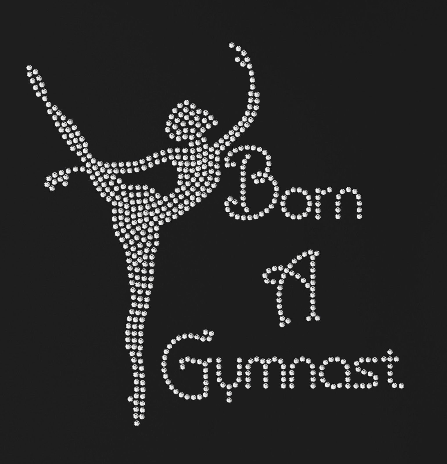 Crystallized 'Born A Gymnast' Girls Gymnastics Hoodie - Dance Practice & Competition Warm-Up Sweatshirt for Kids - Perfect for Training, Recitals & Team Spirit