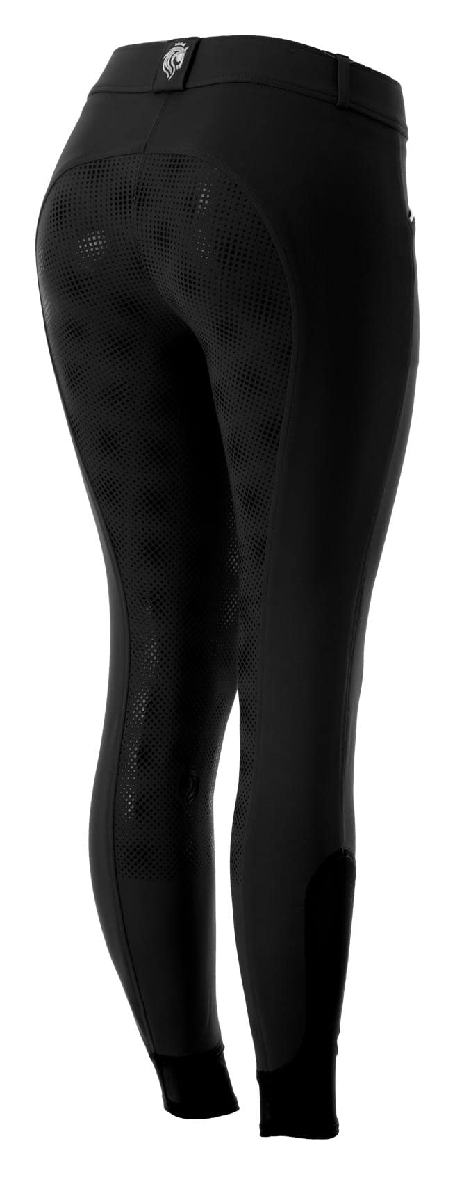 Equinavia Astrid Women's Silicone Full Seat Breeches - Mid Rise Equestrian Riding Pants with Phone Pockets for Horseback Riding & Training