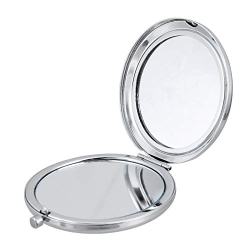FOMIYES Compact Round Makeup Mirror - Foldable Double-Sided Vanity Mirror with LED Light for Women & Girls | Perfect for Travel, Home, and Professional Makeup Application