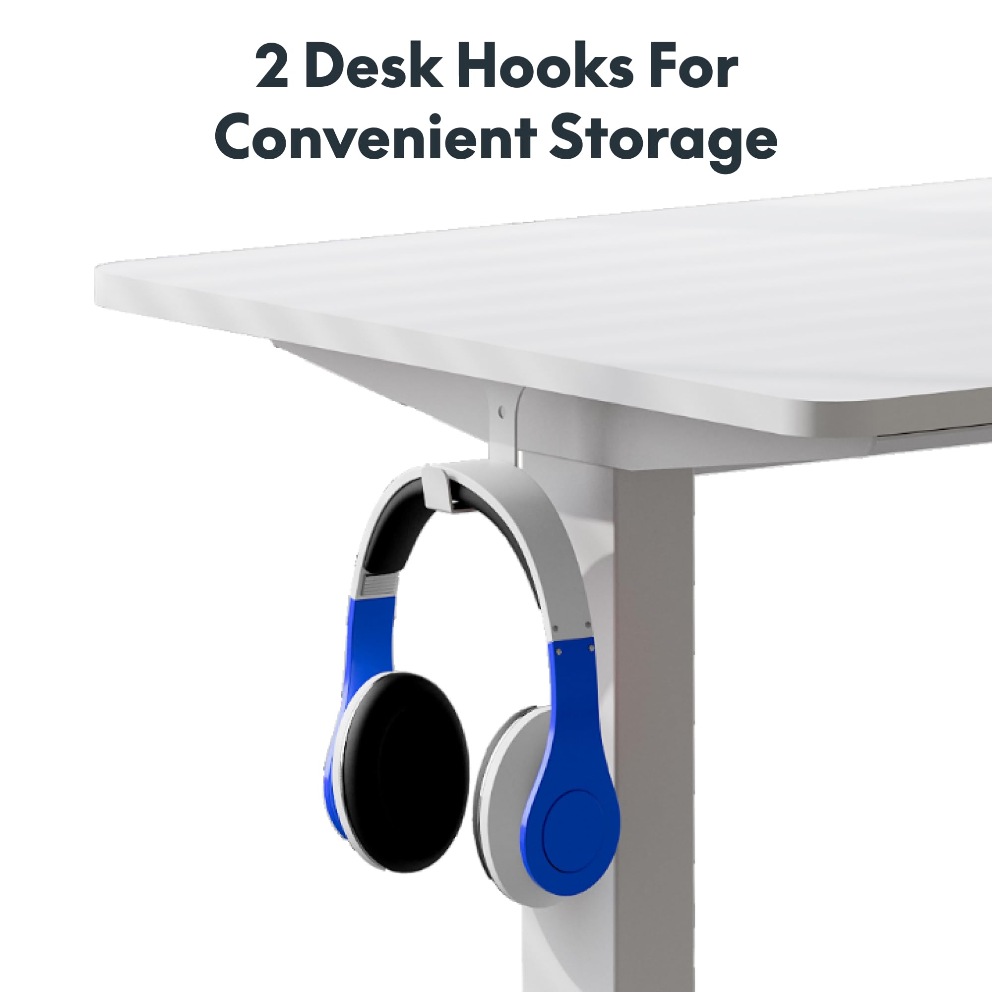 FLEXISPOT Electric Standing Desk Frame - Height Adjustable Sit Stand Desk Base for Home Office, White | Ergonomic Workspace Solution for Productivity & Comfort