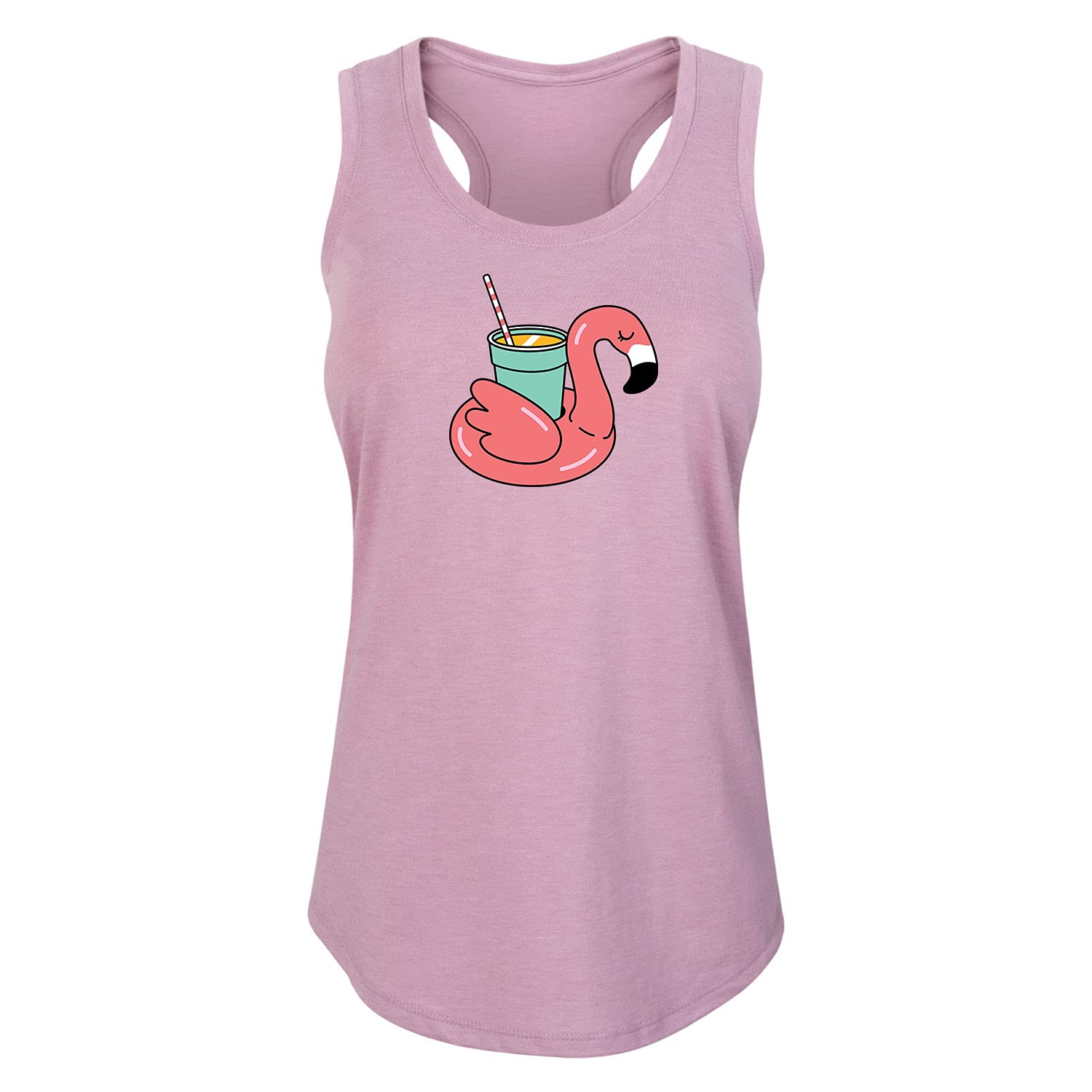 Flamingo Coozie - Women's Racerback Tank Top for Instant Messaging - Perfect for Beach Parties, Summer Outfits & Casual Wear