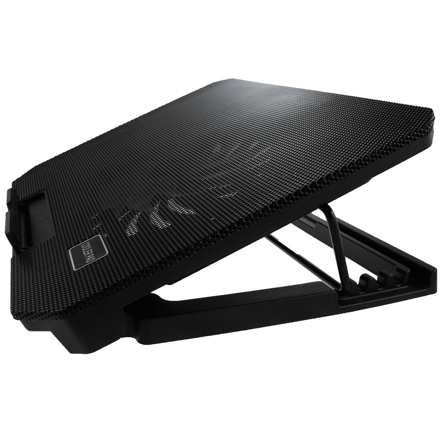 AABCOOLING NC74 Laptop Cooling Pad with 125mm Fan - Adjustable Tilt, Blue LED Backlight, Ultra Quiet Cooling Stand for Laptops 15-17 Inch | Perfect for Gaming, Office Work & Home Use