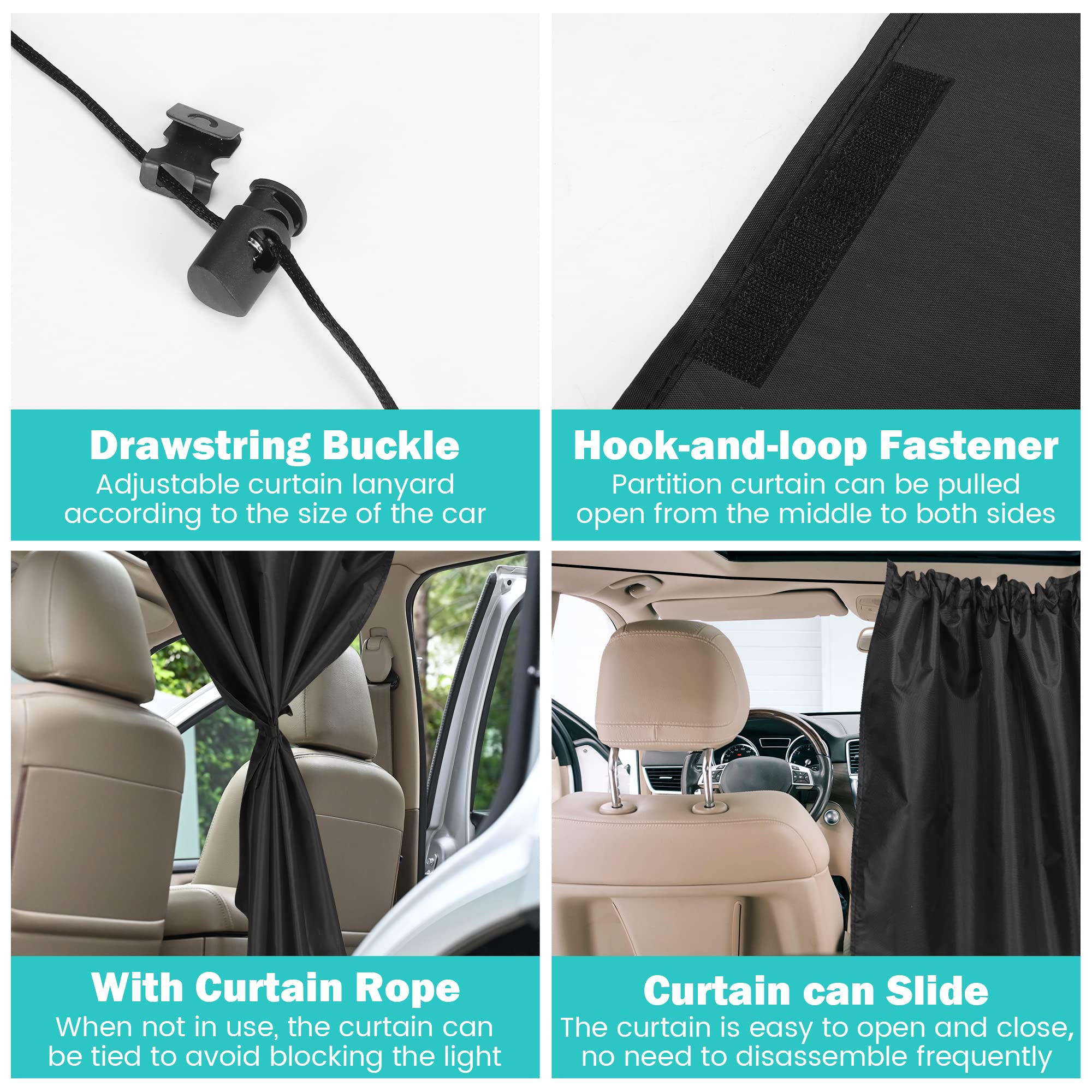 99% Blackout Car Window Shades - Rear Seat & Side Window Sunshade Covers for Sedan & SUV | Baby Protection & UV Blocking | Perfect for Travel, Camping & Road Trips