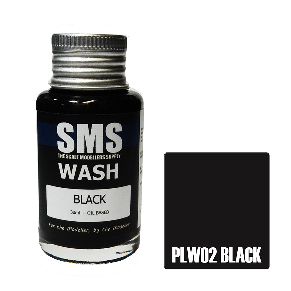 30ml Airbrush Paint - Wash Black for Scale Modelers | High-Quality Acrylic Paint for Miniatures, Warhammer, and DIY Crafts | Perfect for Detailing, Weathering, and Custom Painting Projects