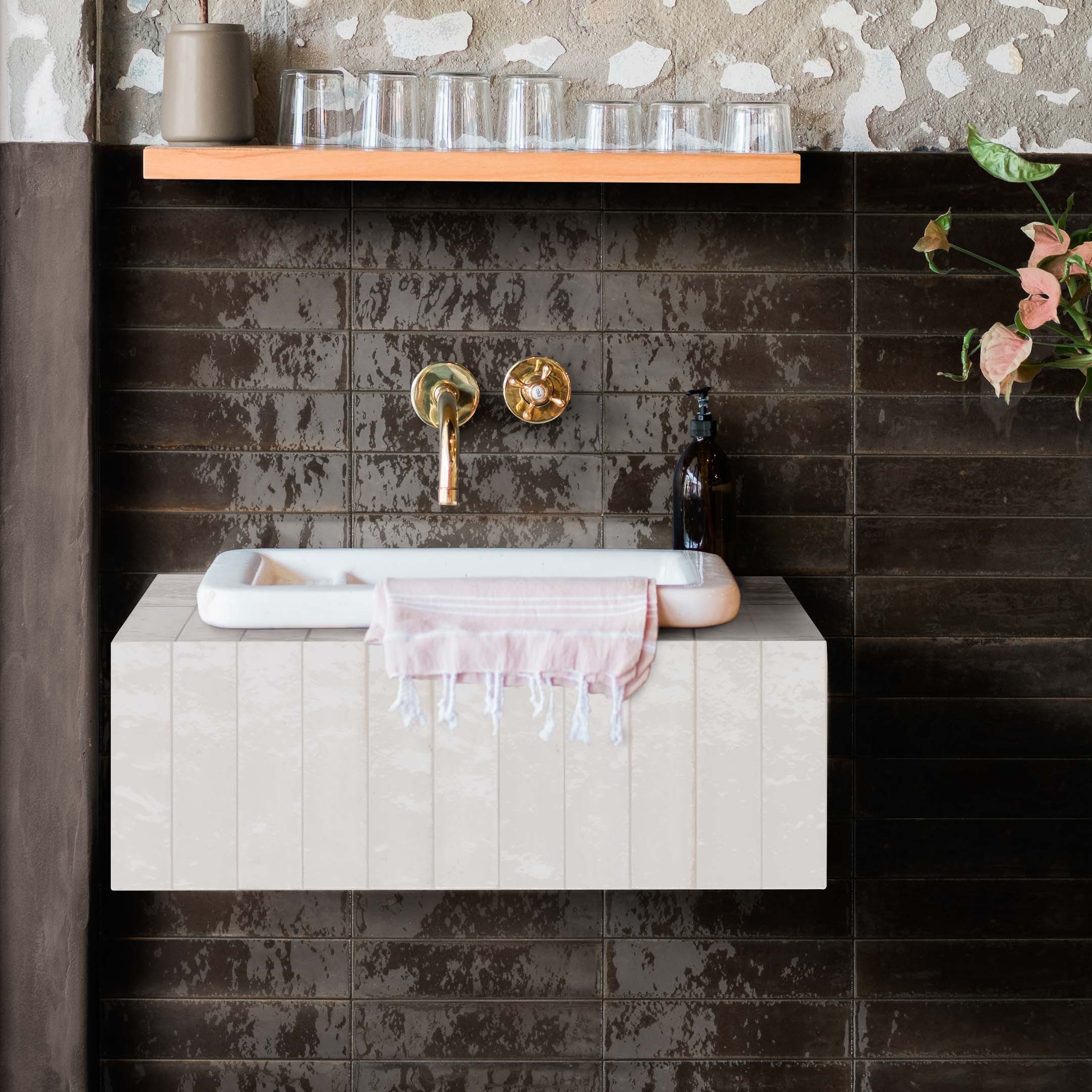 Magnolia Zellige Subway Tiles - Premium Ceramic Wall & Backsplash Tiles for Kitchen, Bathroom & Shower Renovation