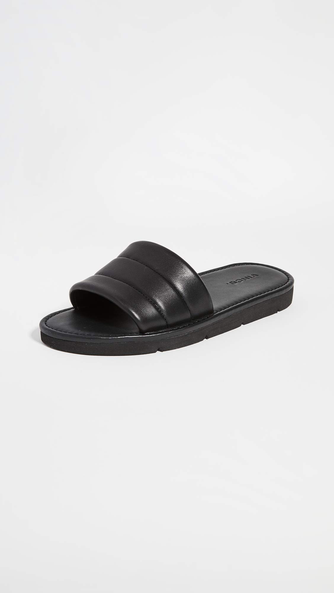 Vince Women's Olina Sandals - Comfortable Leather Slide Sandals for Summer | Casual Beach Walking, Vacation Outfits, Everyday Wear