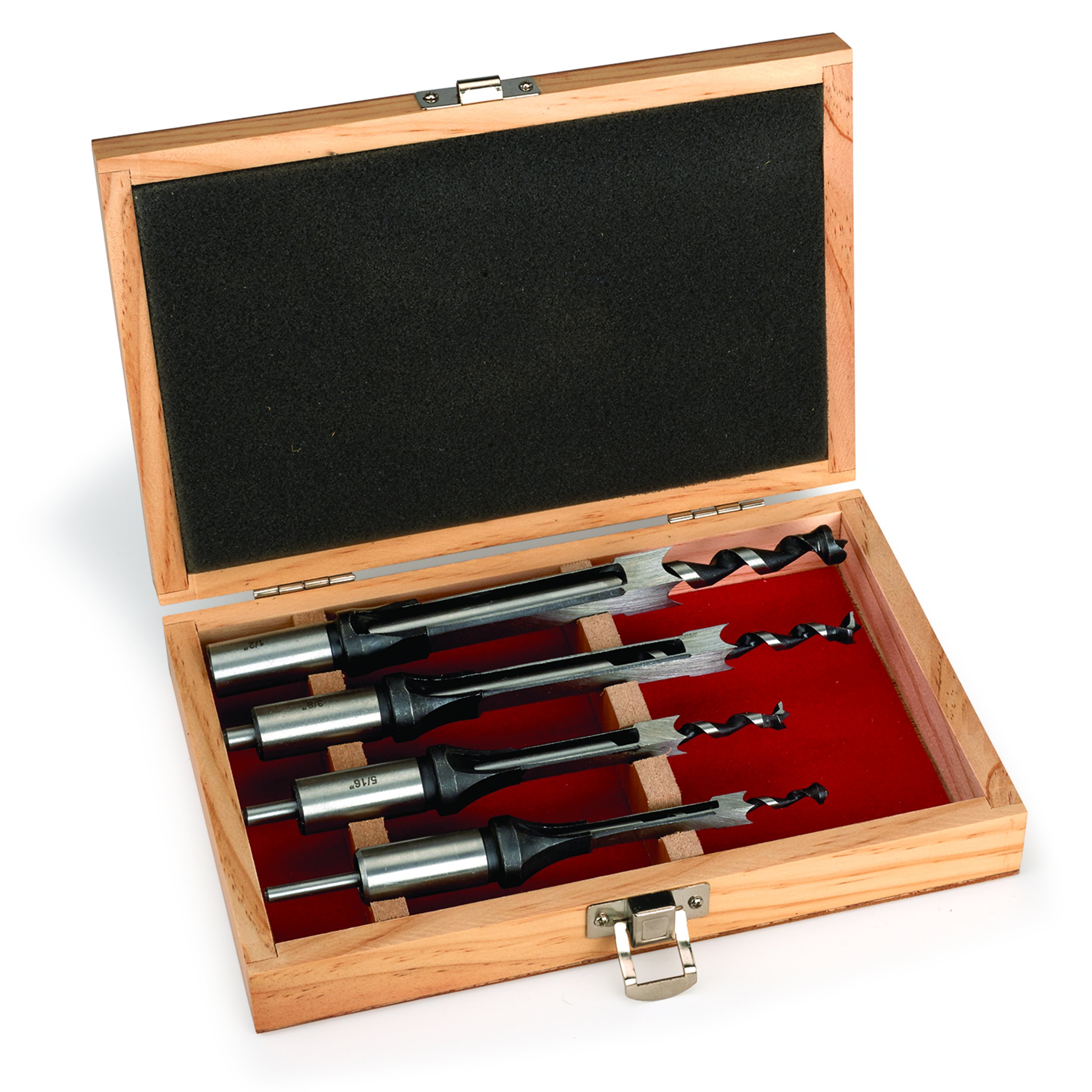 WOODRIVER 4-Piece Premium Wood Chisel and Bit Set - Professional Woodworking Tools for Carving, Shaping & DIY Projects - Perfect for Carpentry, Furniture Making & Home Improvement
