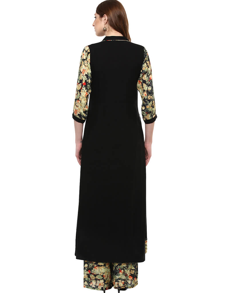 Black Rayon Palazzo Pants for Women - Comfortable Wide Leg Straight Trousers for Casual, Office & Travel Wear