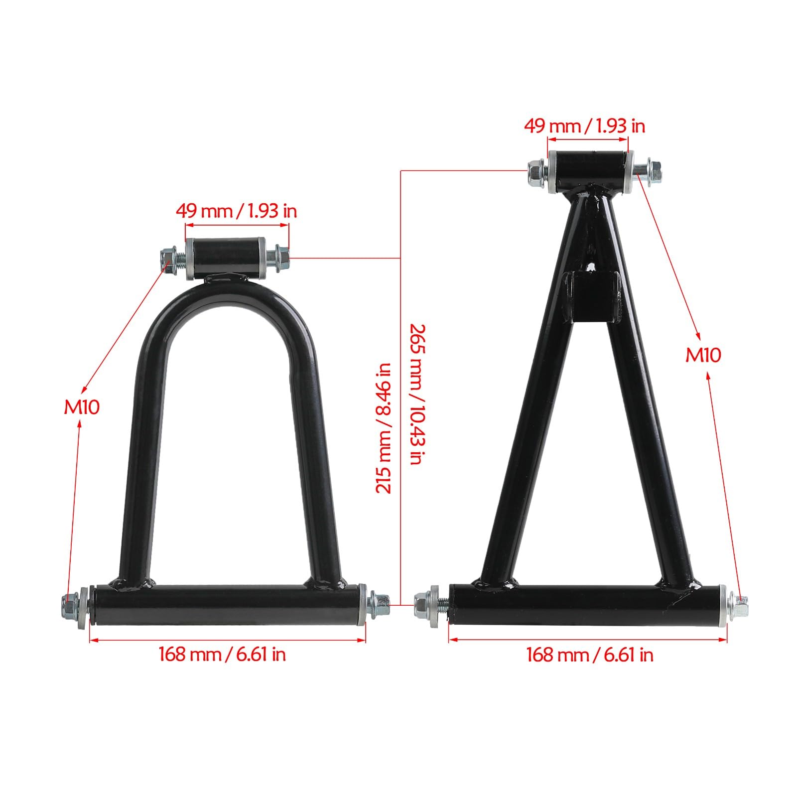 Go Kart Swing Arm Kit - A-Arm Upper & Lower Suspension, Shock & Steering Spindles for ATV/UTV/Karting/Quad Buggy - DIY Upgrade for Golf Cart, Mini Bike, Drift Trike & 4 Wheeler (3 Stud Wheel Hubs) | Off-Road Racing, Trail Riding & Backyard Karting Accessories
