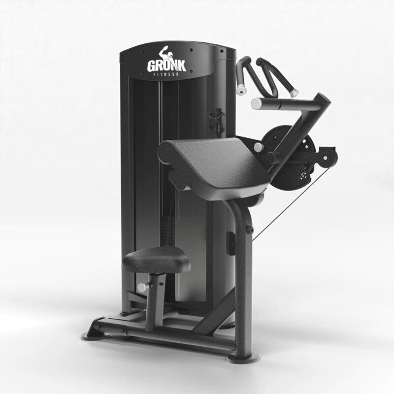 Gronk Fitness Selectorized Dual Bicep & Tricep Machine - Professional Strength Training Equipment for Home & Gym Workouts